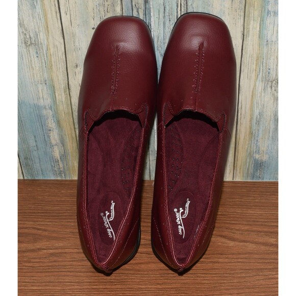 Easy Street Women's Slip-On Shoes Loafers Burgundy Red Comfort Flats Size 12 - Picture 9 of 12